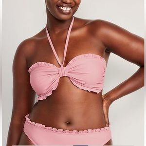 Ruffled Convertible Bandeau Bikini Swim Set for Women